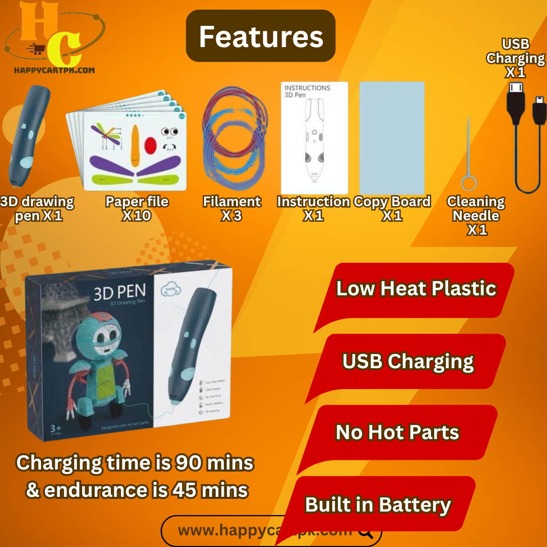3D Pen For 3D Drawing - USB Operated