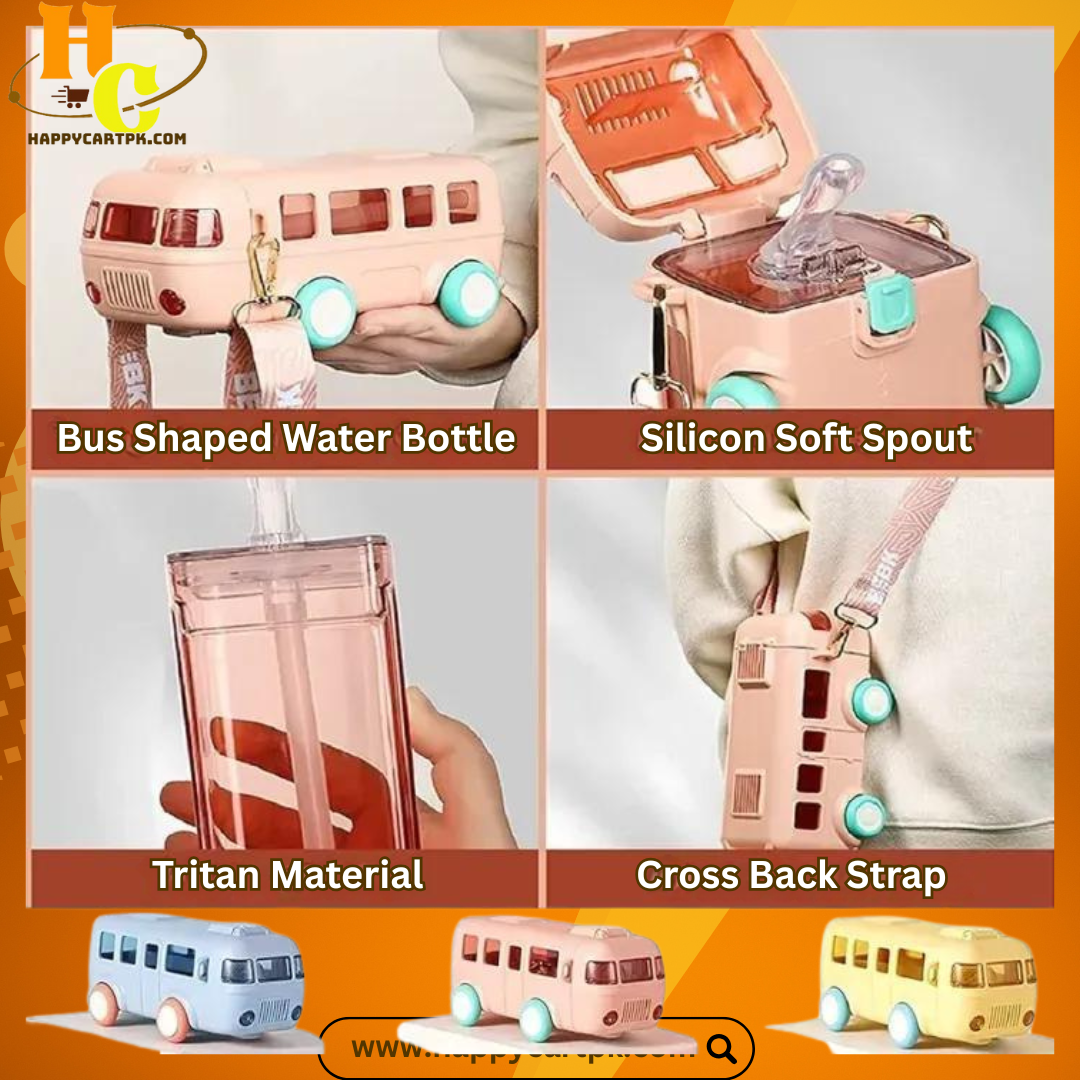 Bus Shaped Water Bottle - 500ml