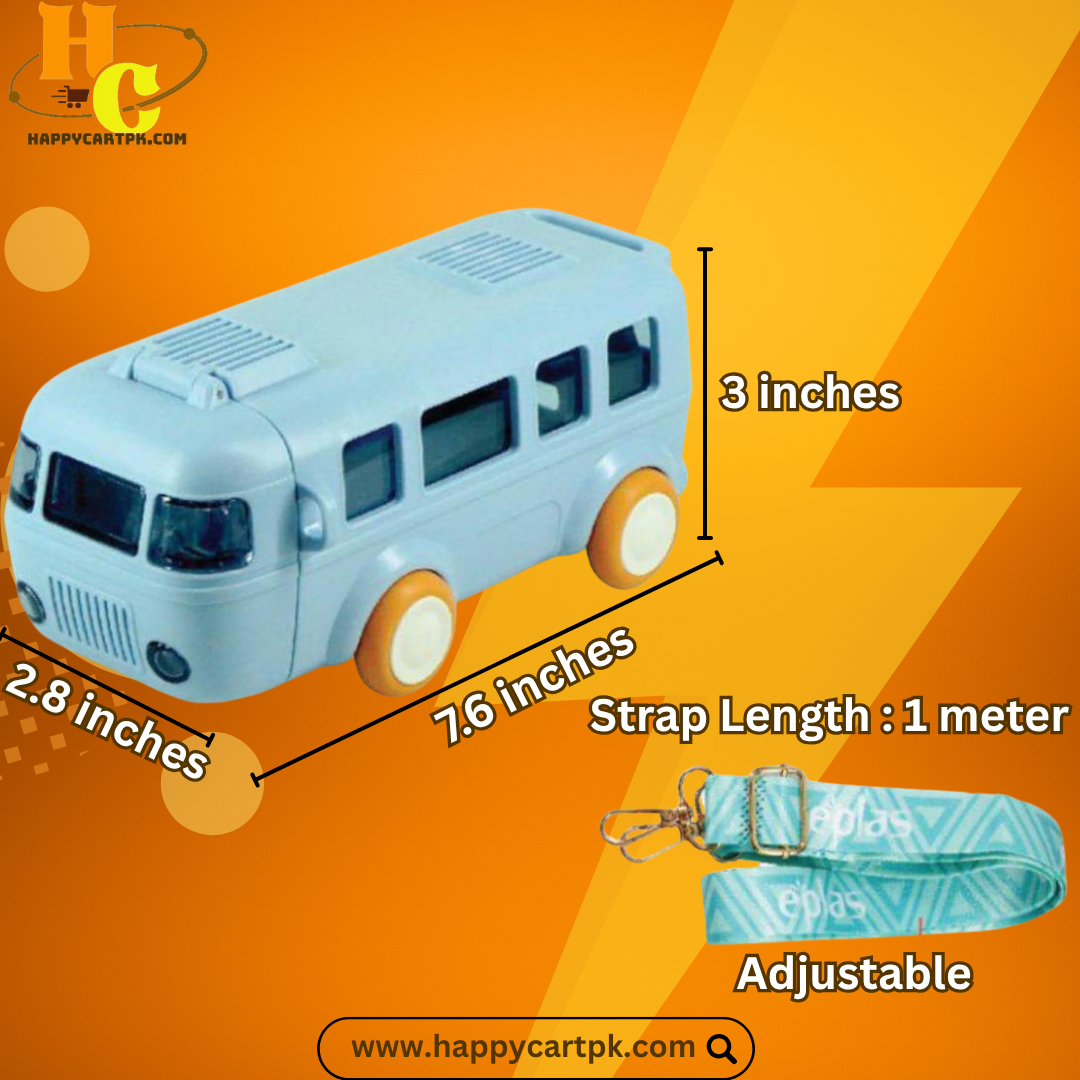 Bus Shaped Water Bottle - 500ml