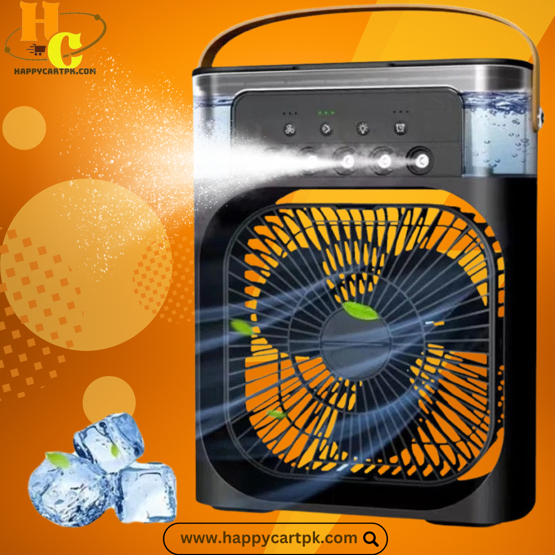 3-in-1 Mini Air Cooler, Humidifier & Fan (10 Inches - Random Color)