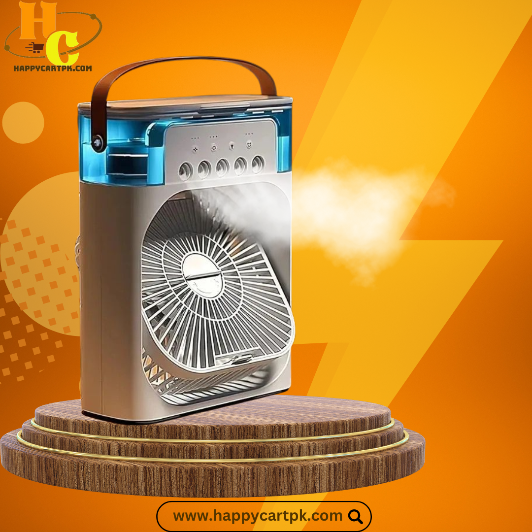 3-in-1 Mini Air Cooler, Humidifier & Fan (10 Inches - Random Color)