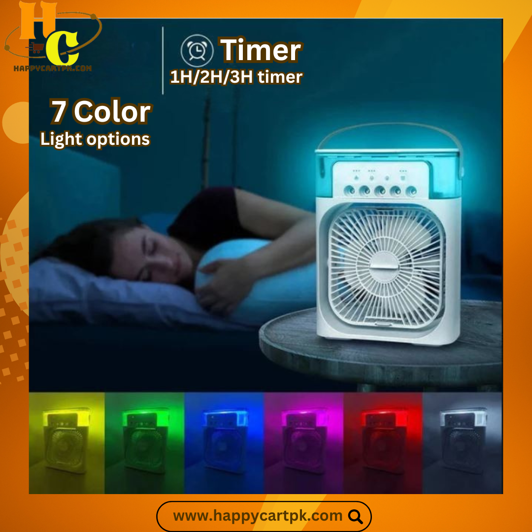 3-in-1 Mini Air Cooler, Humidifier & Fan (10 Inches - Random Color)