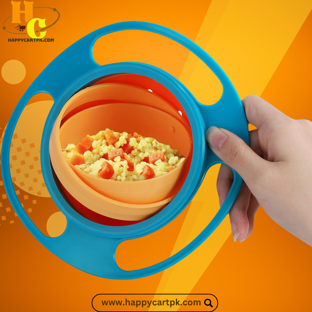 Anti Spill Gyro Bowl (Blue Color)