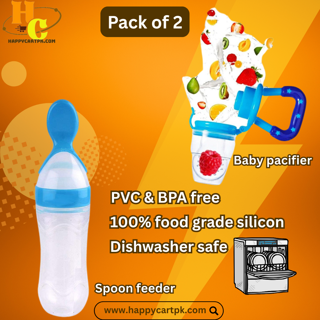 Food Pacifier + Feeder Spoon (Random Color)