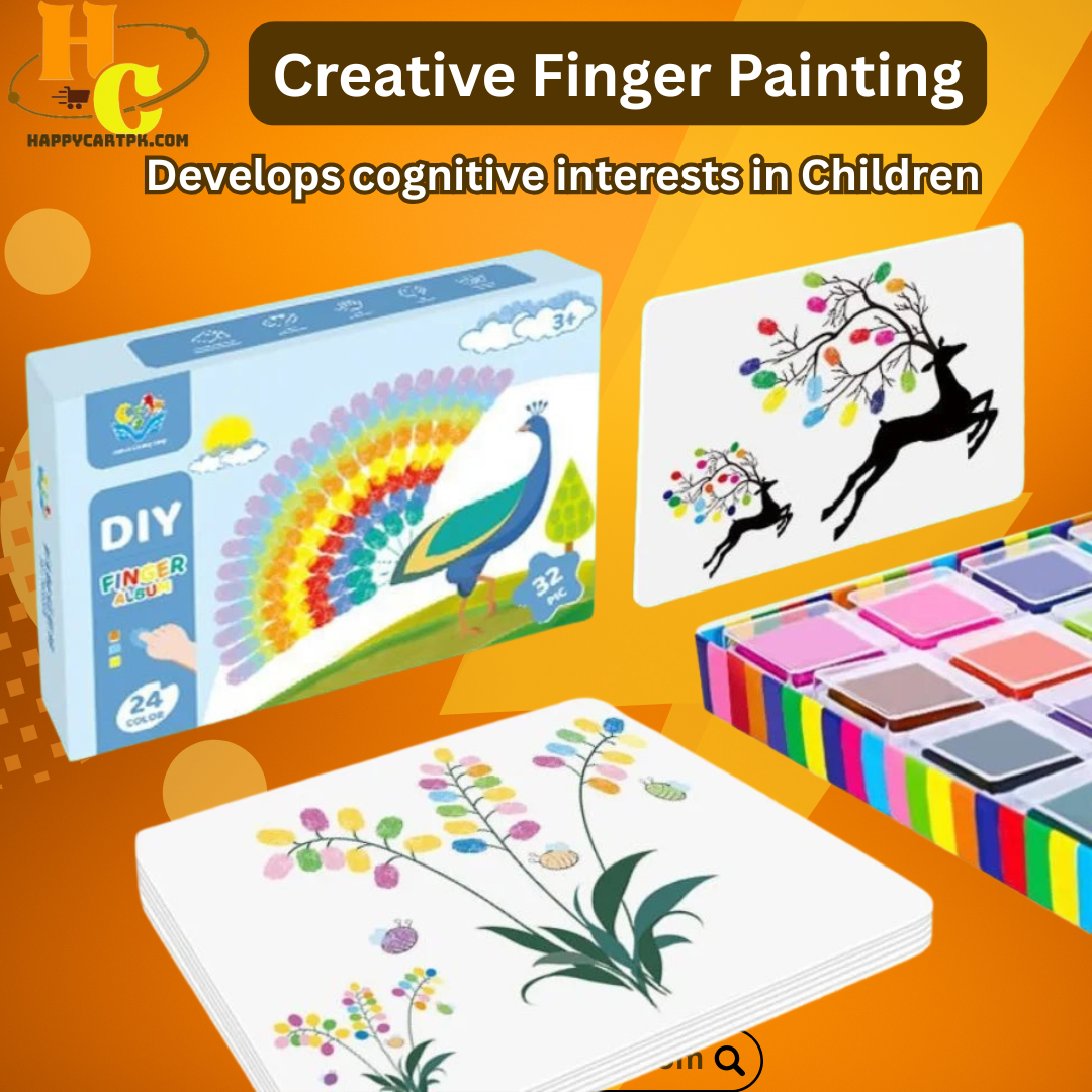 Finger Painting Sheets - 30 Sheets 12 Colors