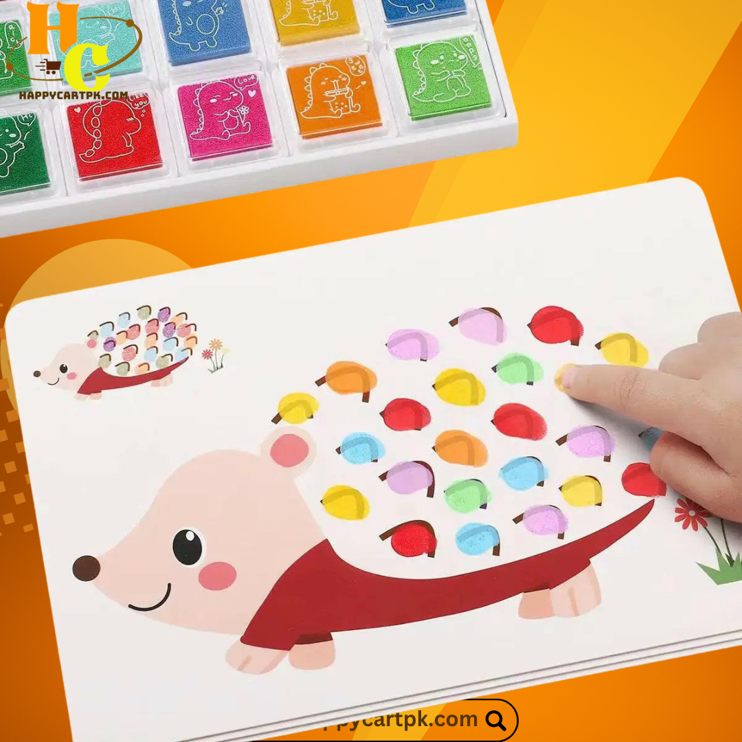 Finger Painting Sheets - 30 Sheets 12 Colors