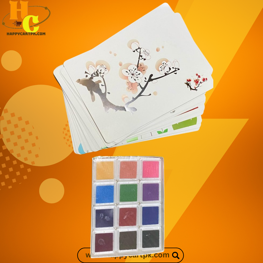 Finger Painting Sheets - 30 Sheets 12 Colors