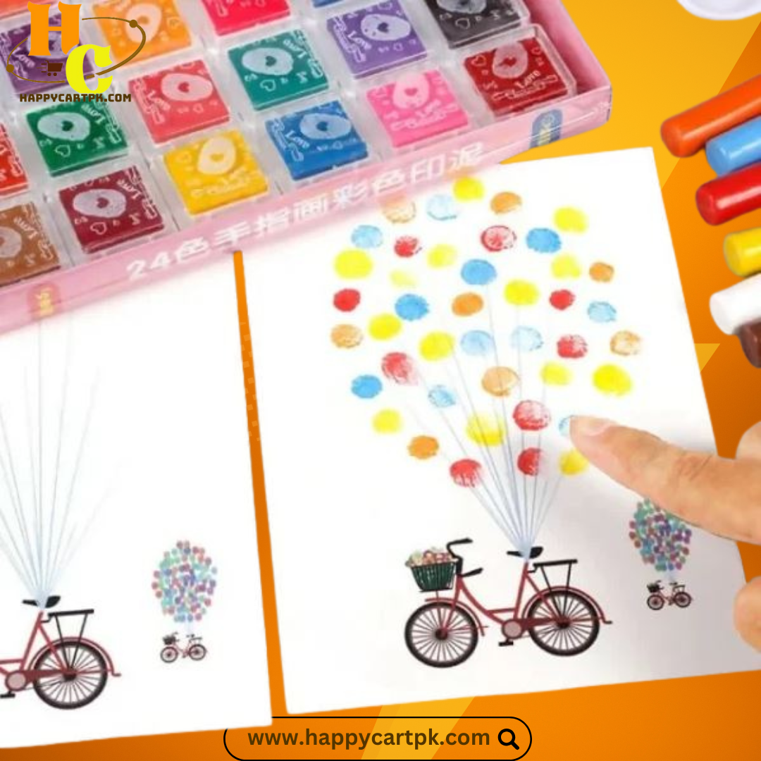 Finger Painting Sheets - 30 Sheets 12 Colors