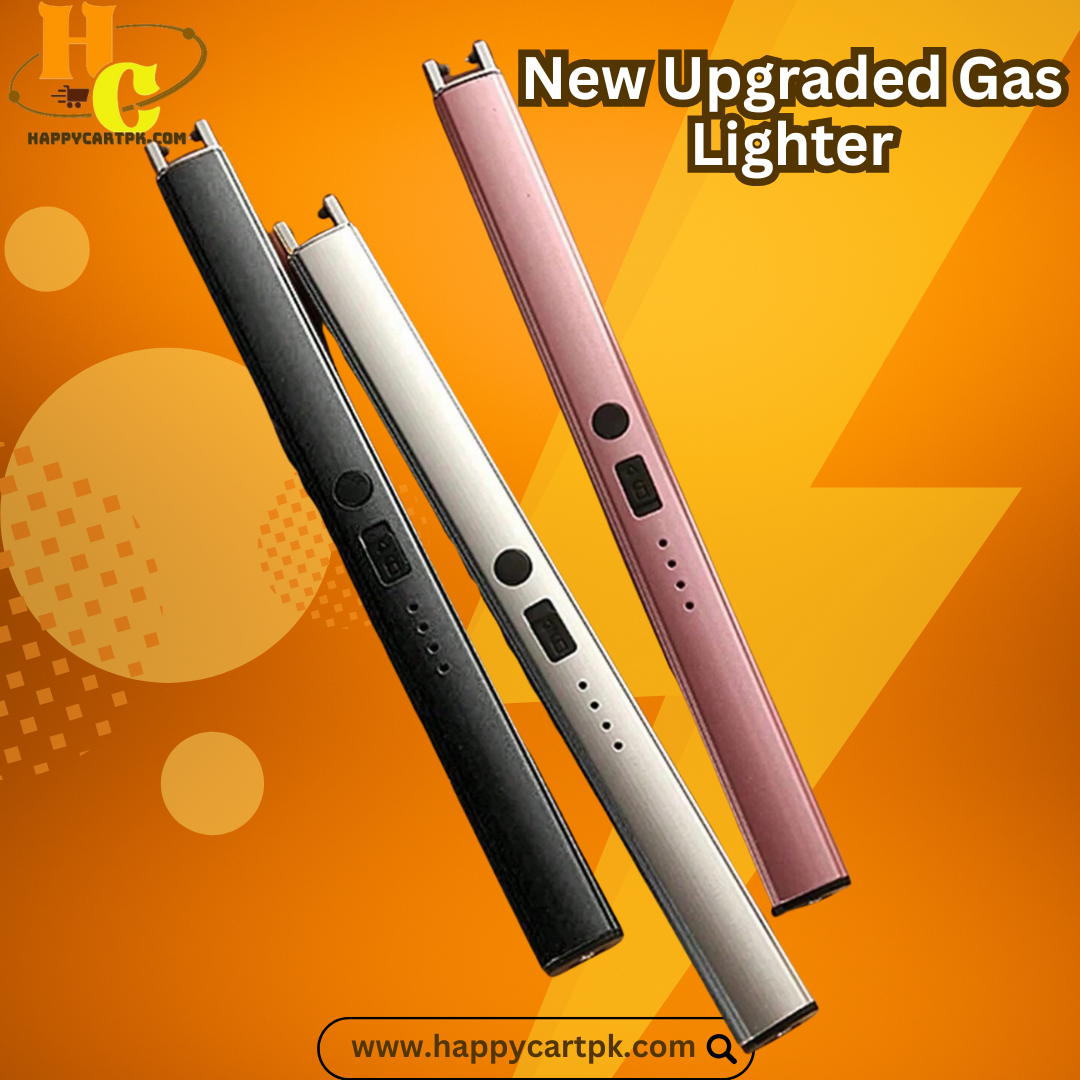 USB Gas Lighter With LED Display (Random Color)